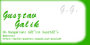 gusztav galik business card